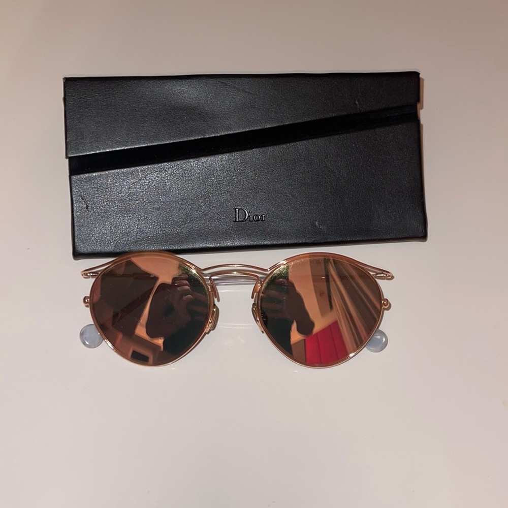 Rose Gold Christian Dior Sunglasses